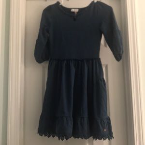 Knee length deep blue dress